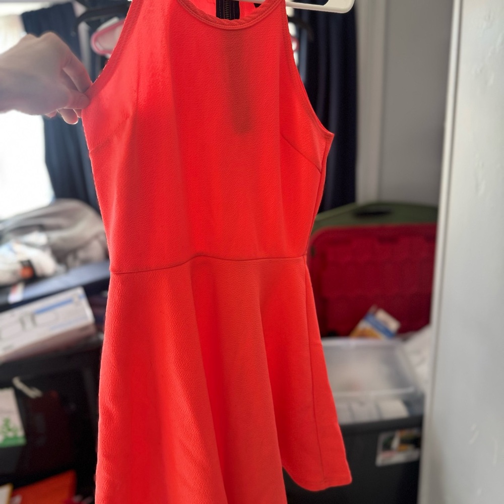 Vibrant Red Sleeveless Dress